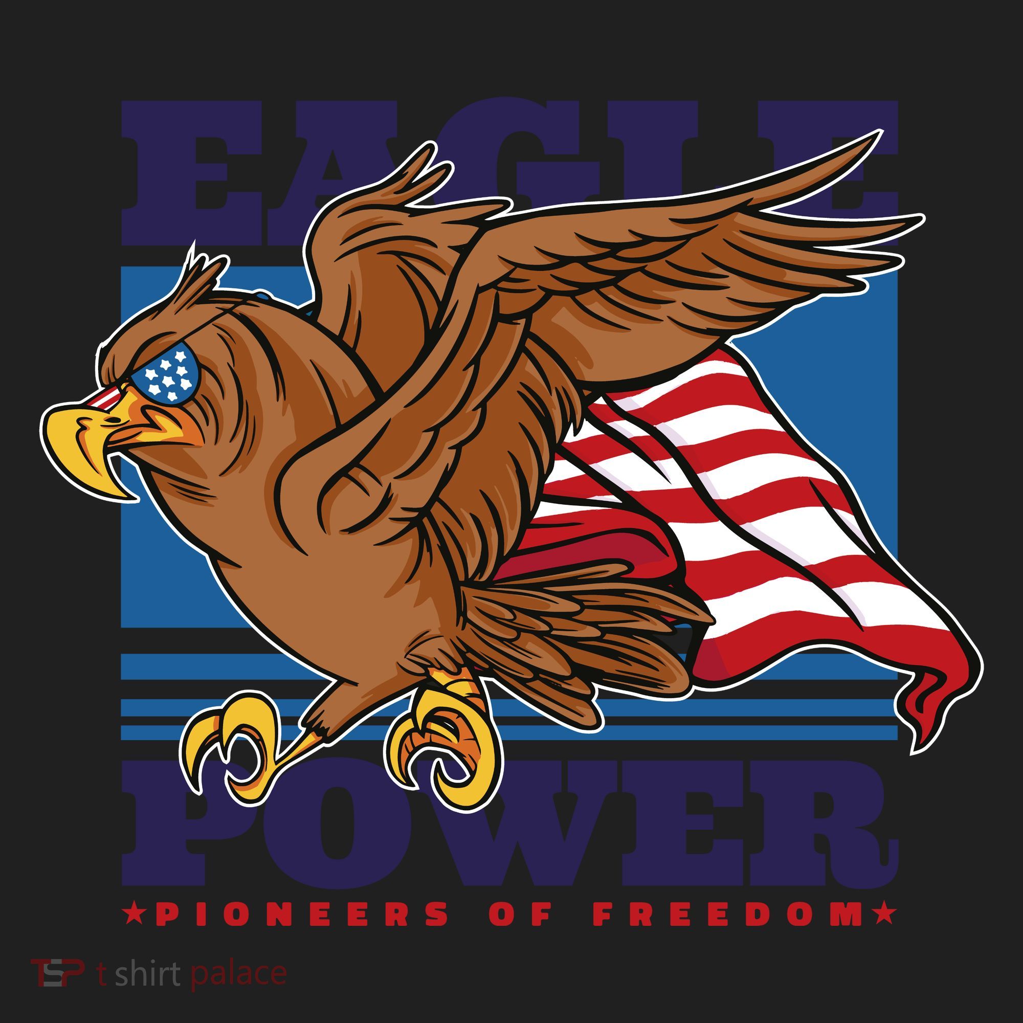 Eagle Power Pioneers Of Freedom American Flag Beanie