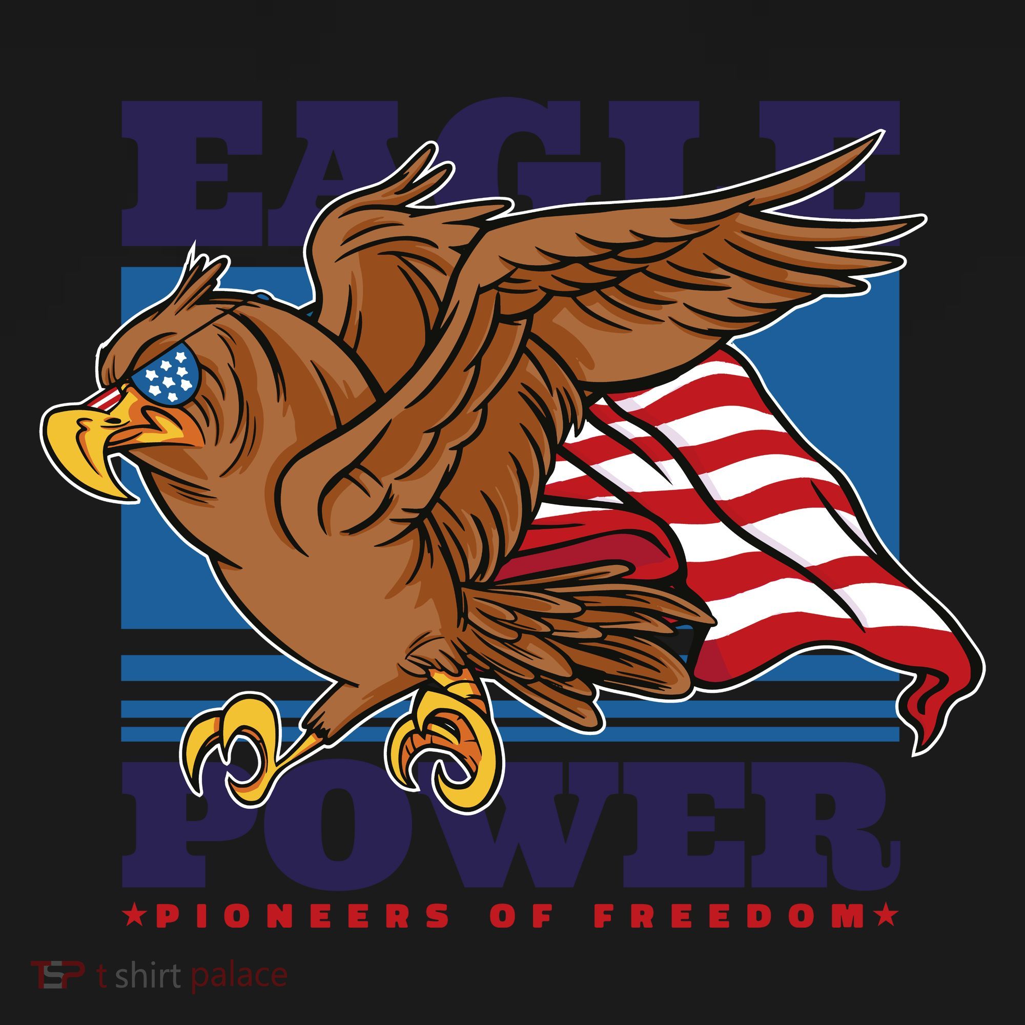 Eagle Power Pioneers Of Freedom American Flag Mousepad