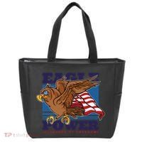 Eagle Power Pioneers Of Freedom American Flag Tote Bag thumb 0