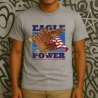 Eagle Power Pioneers Of Freedom American Flag T-Shirt thumb 3