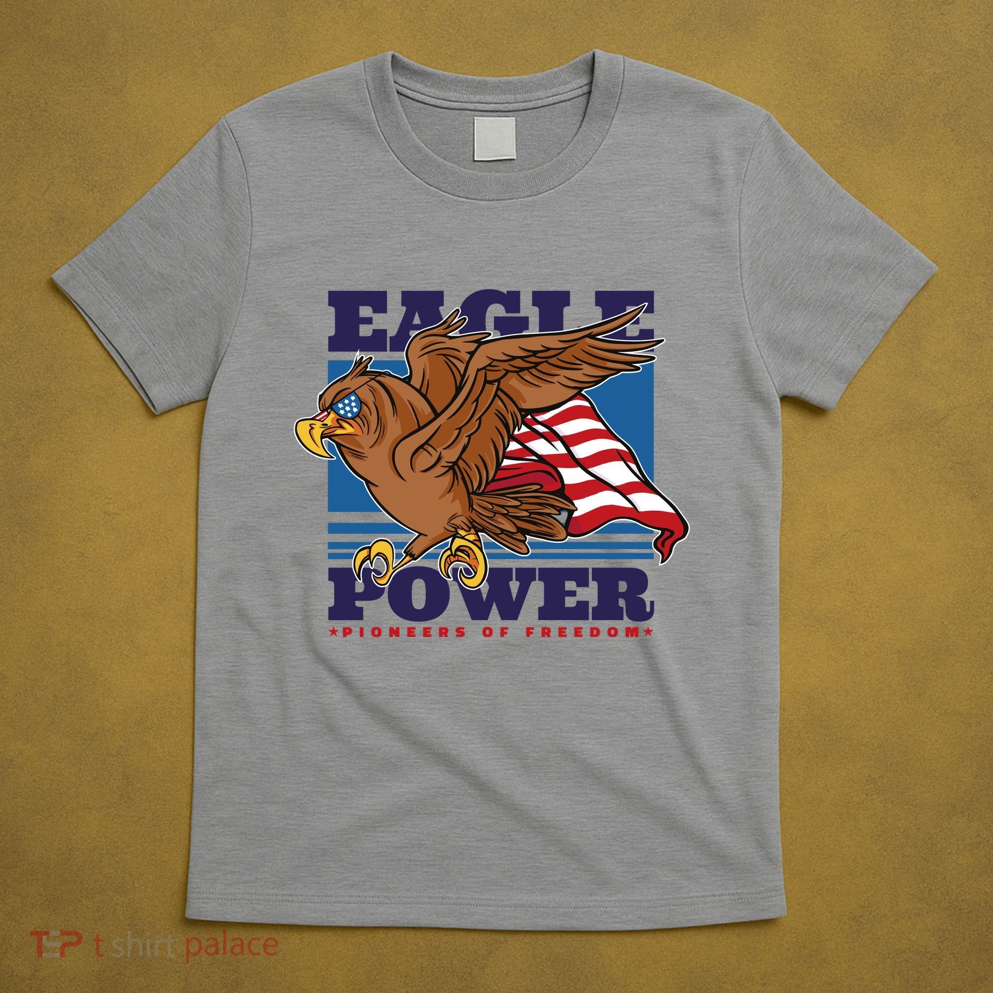 Eagle Power Pioneers Of Freedom American Flag T-Shirt