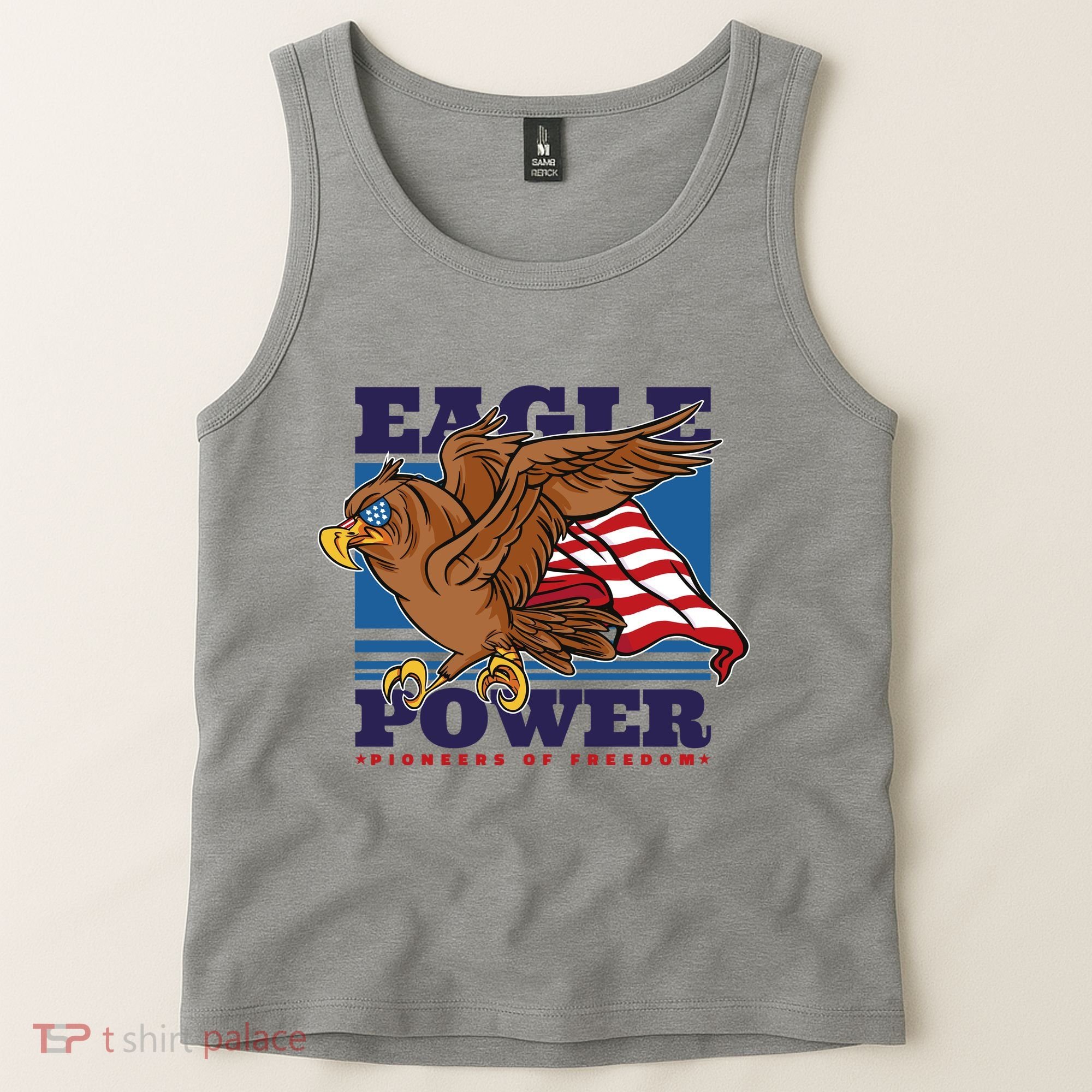 Eagle Power Pioneers Of Freedom American Flag Tank Top