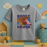 Eagle Power Pioneers Of Freedom American Flag Toddler T-Shirt thumb 3