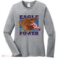 Eagle Power Pioneers Of Freedom American Flag Women's Long Sleeve Shirt thumb 0