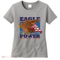 Eagle Power Pioneers Of Freedom American Flag Women's T-Shirt thumb 0