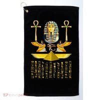 Egyptian Pyramids Pharaoh Tut King Tutankhamun Golf Towel thumb 0
