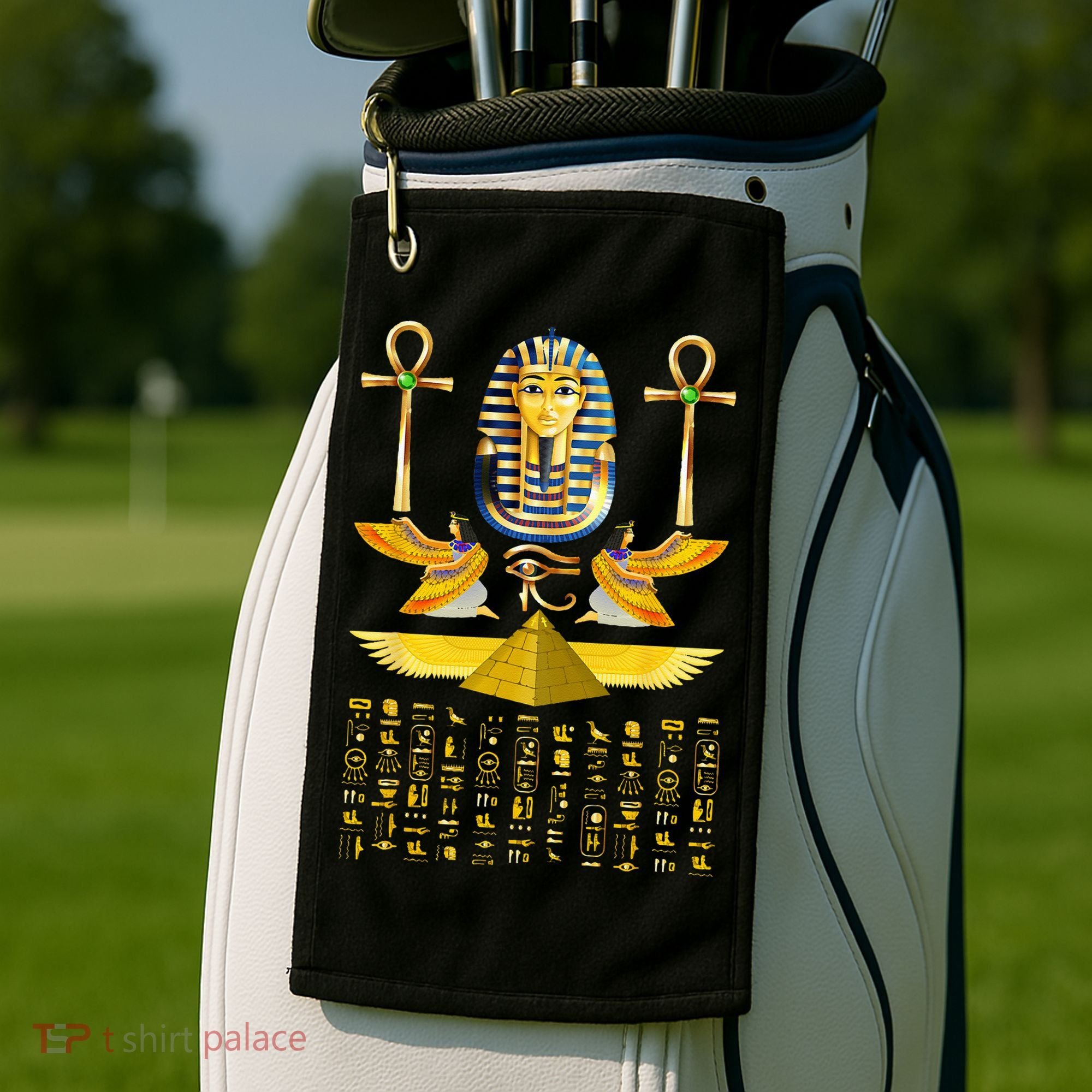 Egyptian Pyramids Pharaoh Tut King Tutankhamun Golf Towel