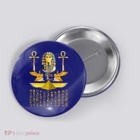 Egyptian Pyramids Pharaoh Tut King Tutankhamun Button thumb 0