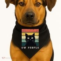 Ew People Retro Funny Cat Gifts Women USA-Made Doggie Bandana thumb 1