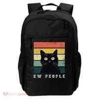 Ew People Retro Funny Cat Gifts Women Backpack thumb 0