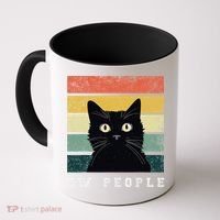 Ew People Retro Funny Cat Gifts Women Coffee Mug thumb 0