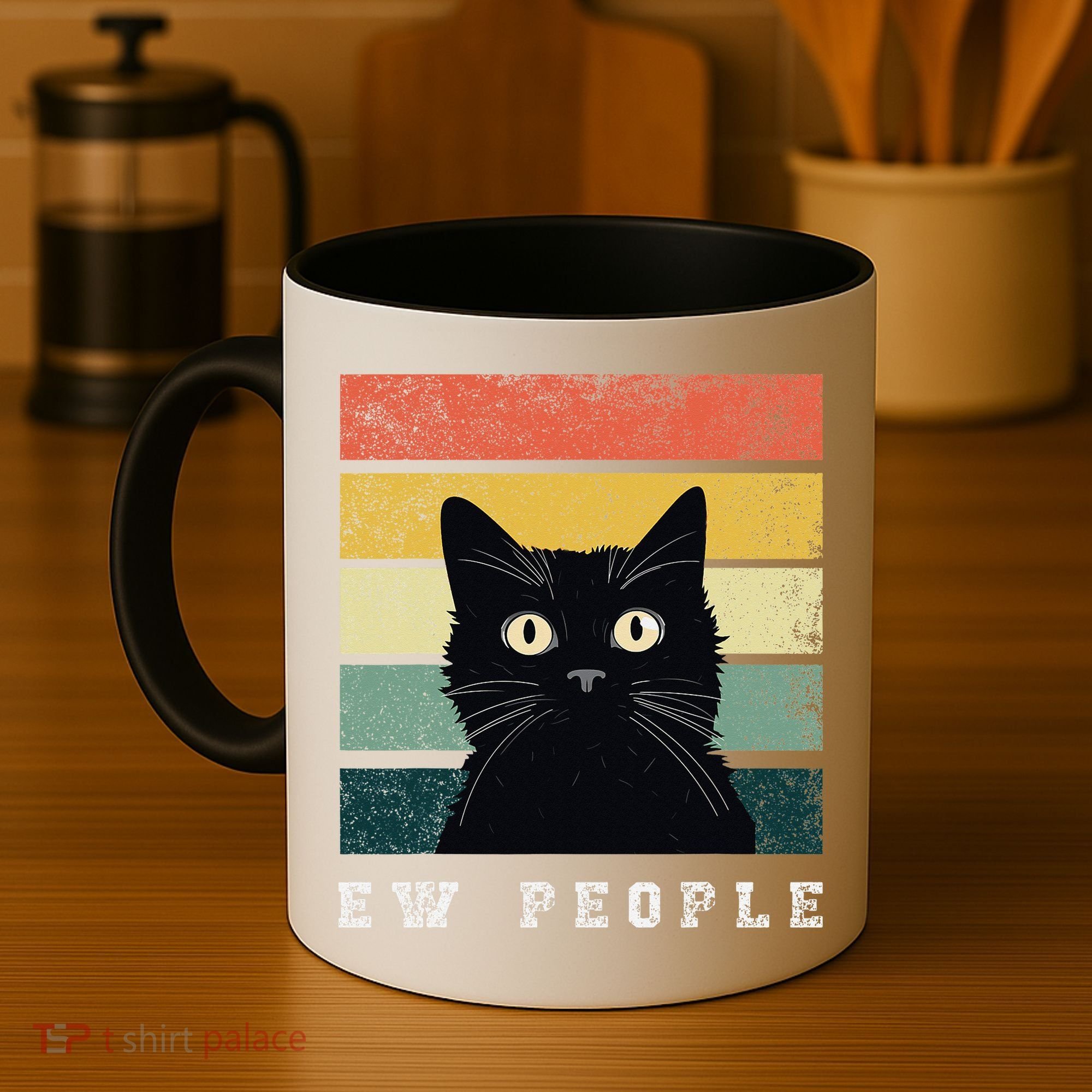 Ew People Retro Funny Cat Gifts Women Coffee Mug