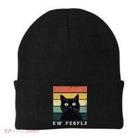 Ew People Retro Funny Cat Gifts Women Beanie thumb 0