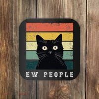 Ew People Retro Funny Cat Gifts Women Coaster thumb 0