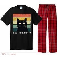 Ew People Retro Funny Cat Gifts Women Pajama Set thumb 0