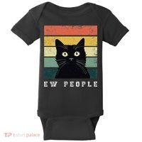 Ew People Retro Funny Cat Gifts Women Baby Bodysuit thumb 0