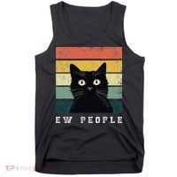 Ew People Retro Funny Cat Gifts Women Tank Top thumb 0
