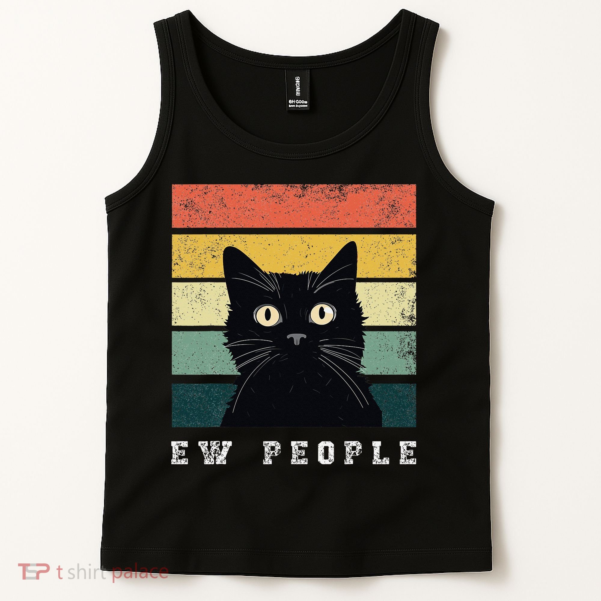 Ew People Retro Funny Cat Gifts Women Tank Top