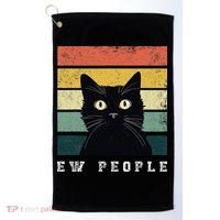 Ew People Retro Funny Cat Gifts Women Golf Towel thumb 0