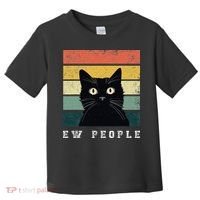 Ew People Retro Funny Cat Gifts Women Toddler T-Shirt thumb 0
