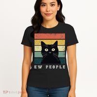 Ew People Retro Funny Cat Gifts Women Women's T-Shirt thumb 4