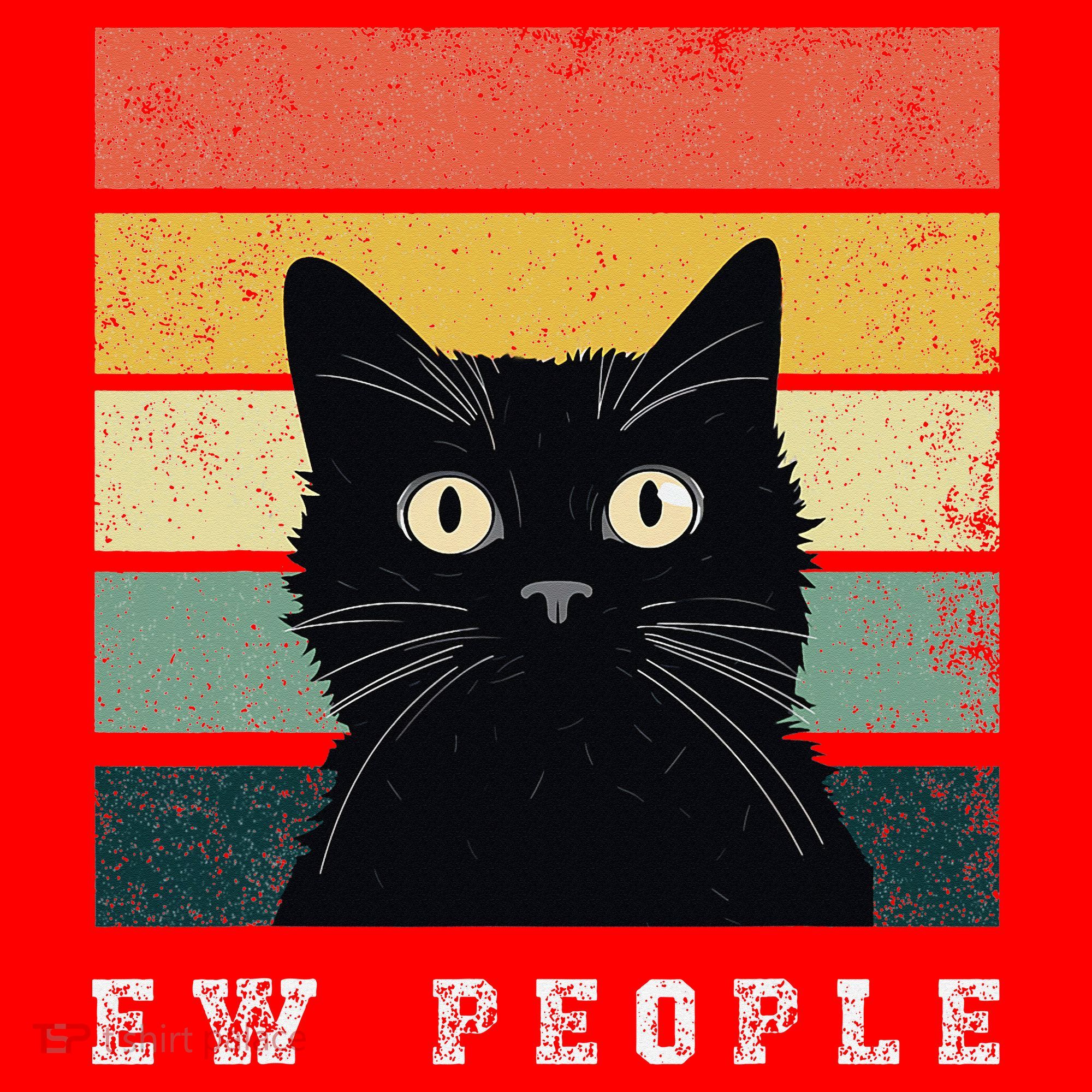 Ew People Retro Funny Cat Gifts Women Santa Hat