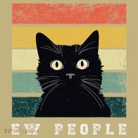 Ew People Retro Funny Cat Gifts Women Long Sleeve Shirt thumb 2