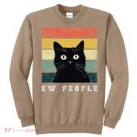 Ew People Retro Funny Cat Gifts Women Sweatshirt thumb 0