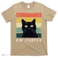 Ew People Retro Funny Cat Gifts Women T-Shirt thumb 0
