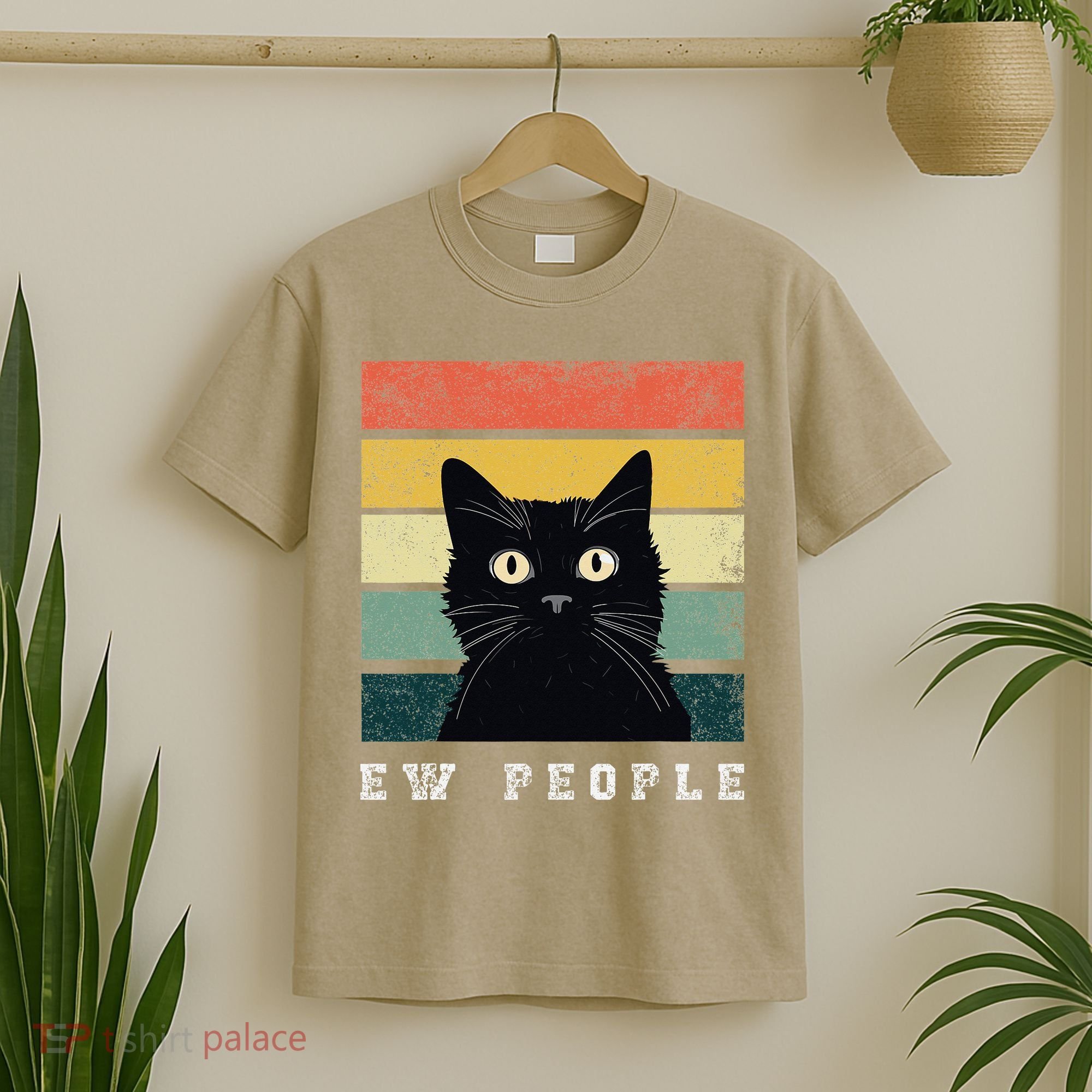 Ew People Retro Funny Cat Gifts Women T-Shirt