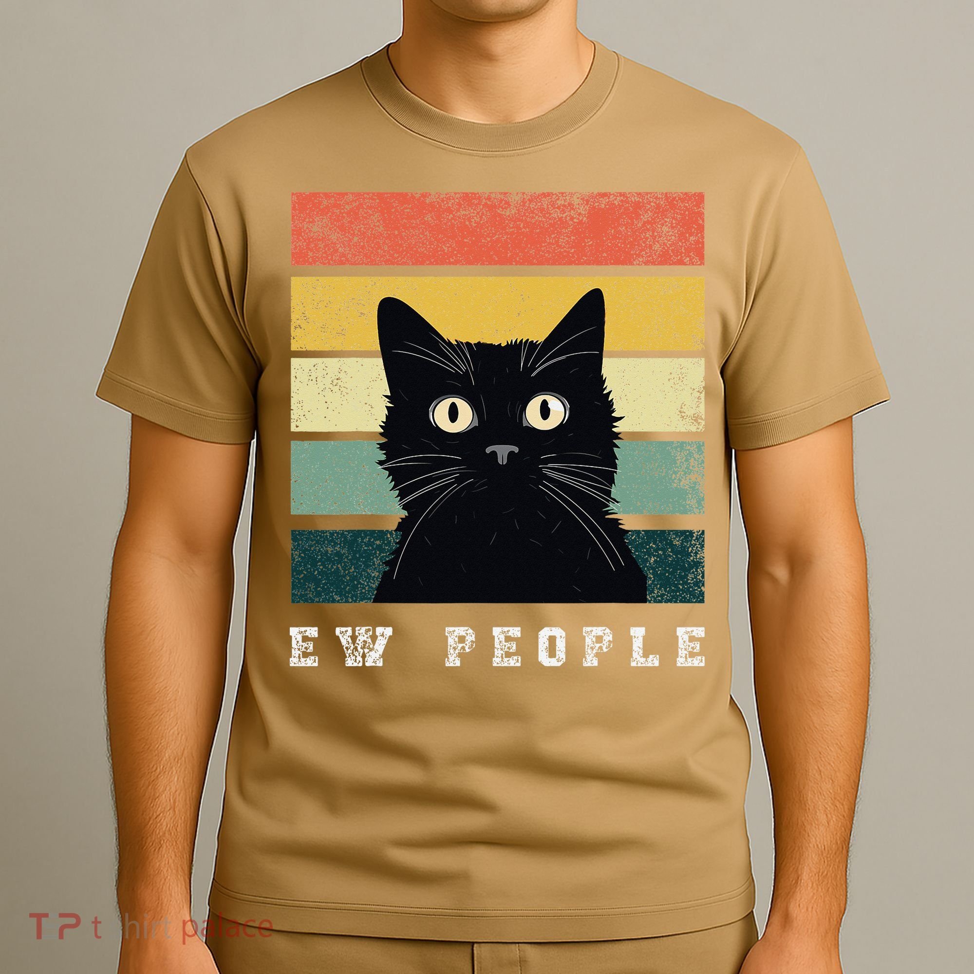 Ew People Retro Funny Cat Gifts Women T-Shirt