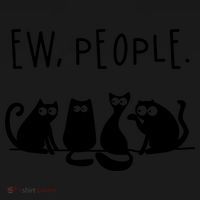 Ew People Speak Black Cat Animals Mood Funnny Sad Cat Friend Apron thumb 3
