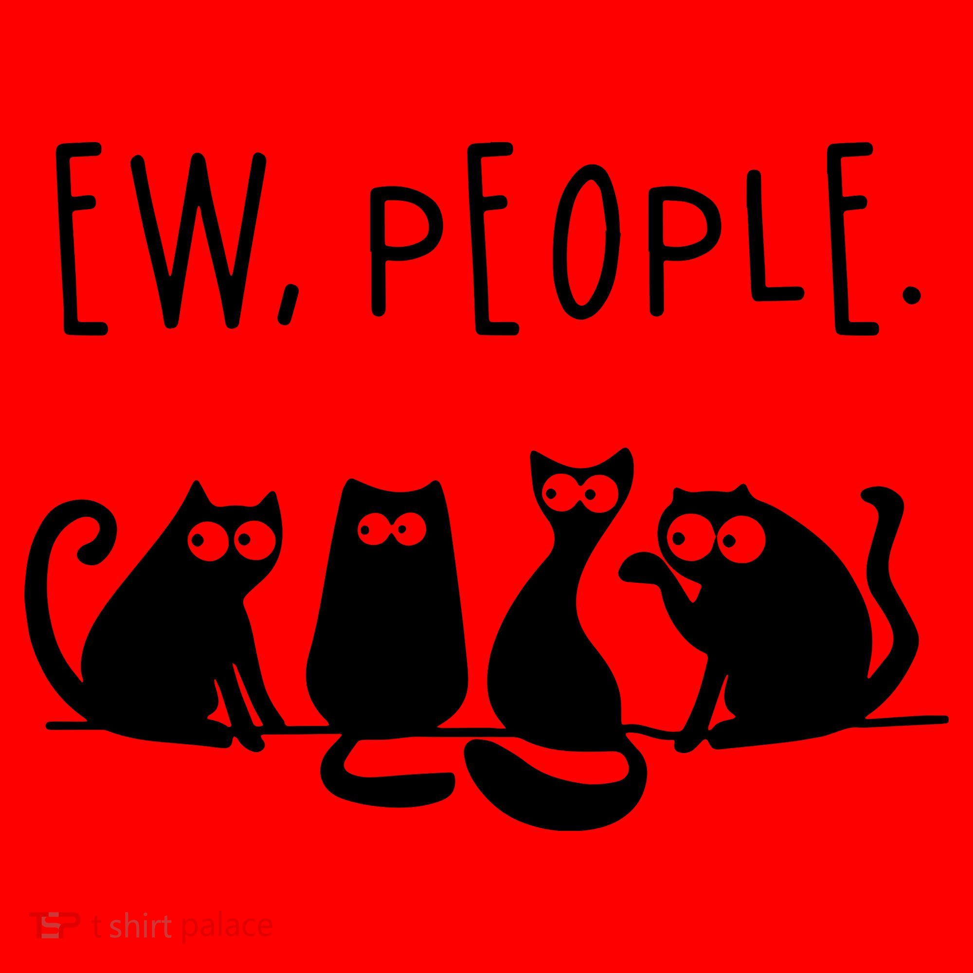 Ew People Speak Black Cat Animals Mood Funnny Sad Cat Friend Santa Hat