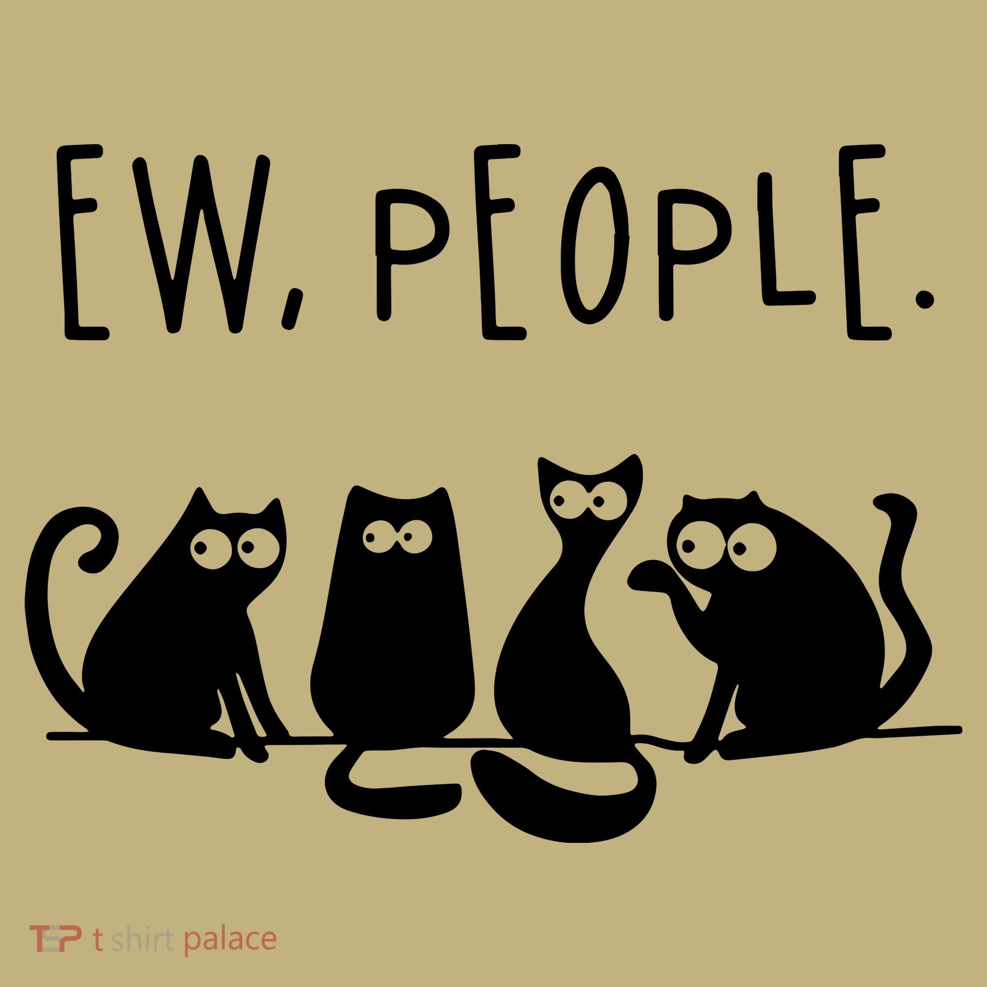 Ew People Speak Black Cat Animals Mood Funnny Sad Cat Friend Long Sleeve Shirt