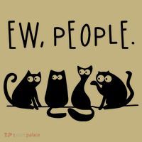 Ew People Speak Black Cat Animals Mood Funnny Sad Cat Friend Polo thumb 2