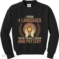 English Profanity Sarcasm And Pottery Kids Sweatshirt thumb 0