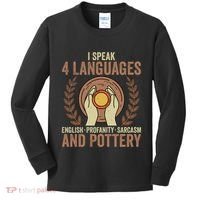 English Profanity Sarcasm And Pottery Kids Long Sleeve Shirt thumb 0