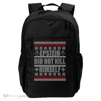 Epstein Did Not Kill Himself Ugly Christmas Sweater Backpack