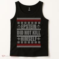 Epstein Did Not Kill Himself Ugly Christmas Sweater Tank Top thumb 2
