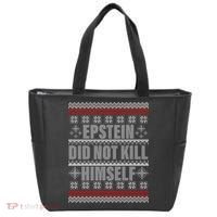 Epstein Did Not Kill Himself Ugly Christmas Sweater Tote Bag thumb 0