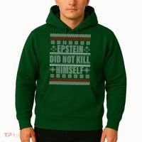 Epstein Did Not Kill Himself Ugly Christmas Sweater Hoodie thumb 2