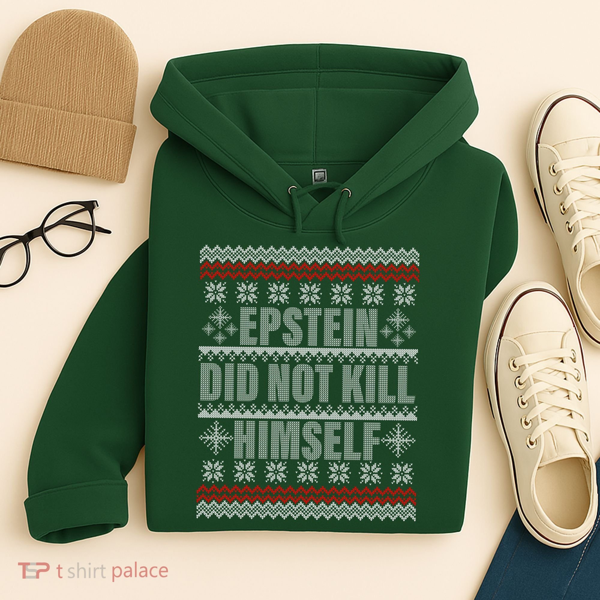 Epstein Did Not Kill Himself Ugly Christmas Sweater Hoodie