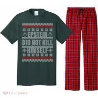 Epstein Did Not Kill Himself Ugly Christmas Sweater Pajama Set thumb 0