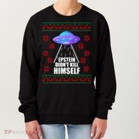 Epstein Didn't Kill Himself UFO Ugly Christmas Women's Sweatshirt thumb 0