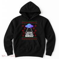 Epstein Didn't Kill Himself UFO Ugly Christmas Hoodie thumb 0