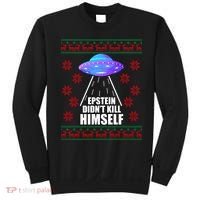Epstein Didn't Kill Himself UFO Ugly Christmas Sweatshirt thumb 0