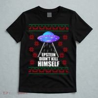 Epstein Didn't Kill Himself UFO Ugly Christmas T-Shirt thumb 5
