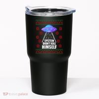 Epstein Didn't Kill Himself UFO Ugly Christmas Tumbler thumb 0