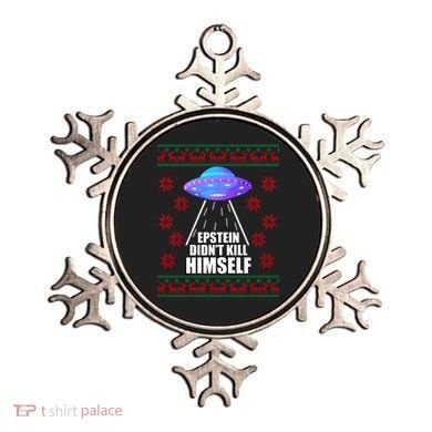 Epstein Didn't Kill Himself UFO Ugly Christmas Ornament
