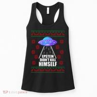 Epstein Didn't Kill Himself UFO Ugly Christmas Women's Tank Top thumb 0